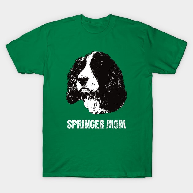 Springer Mom Springer Spaniel Design T-Shirt by DoggyStyles